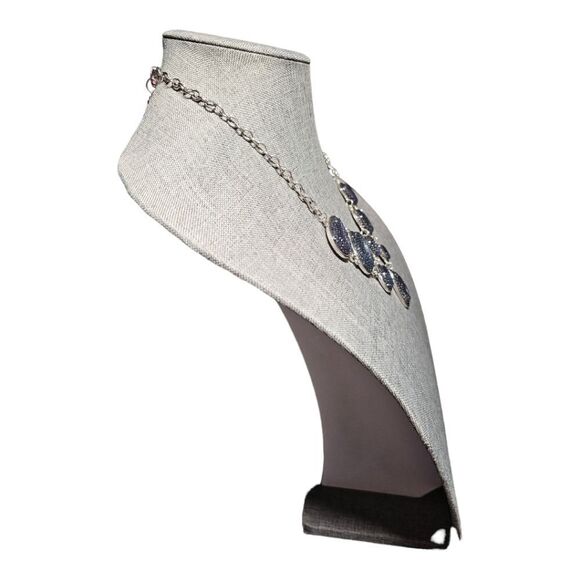 Starry Sapphire Mosaic Statement Necklace - Picture 5 of 12